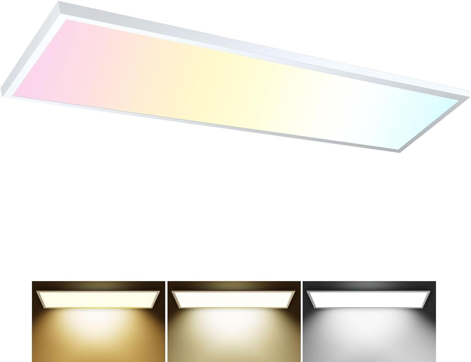 1PACK 1X4 LED Flat Panel Light Surface Mount LED Ceiling Light, 5500LM 50W TRIAC gallery