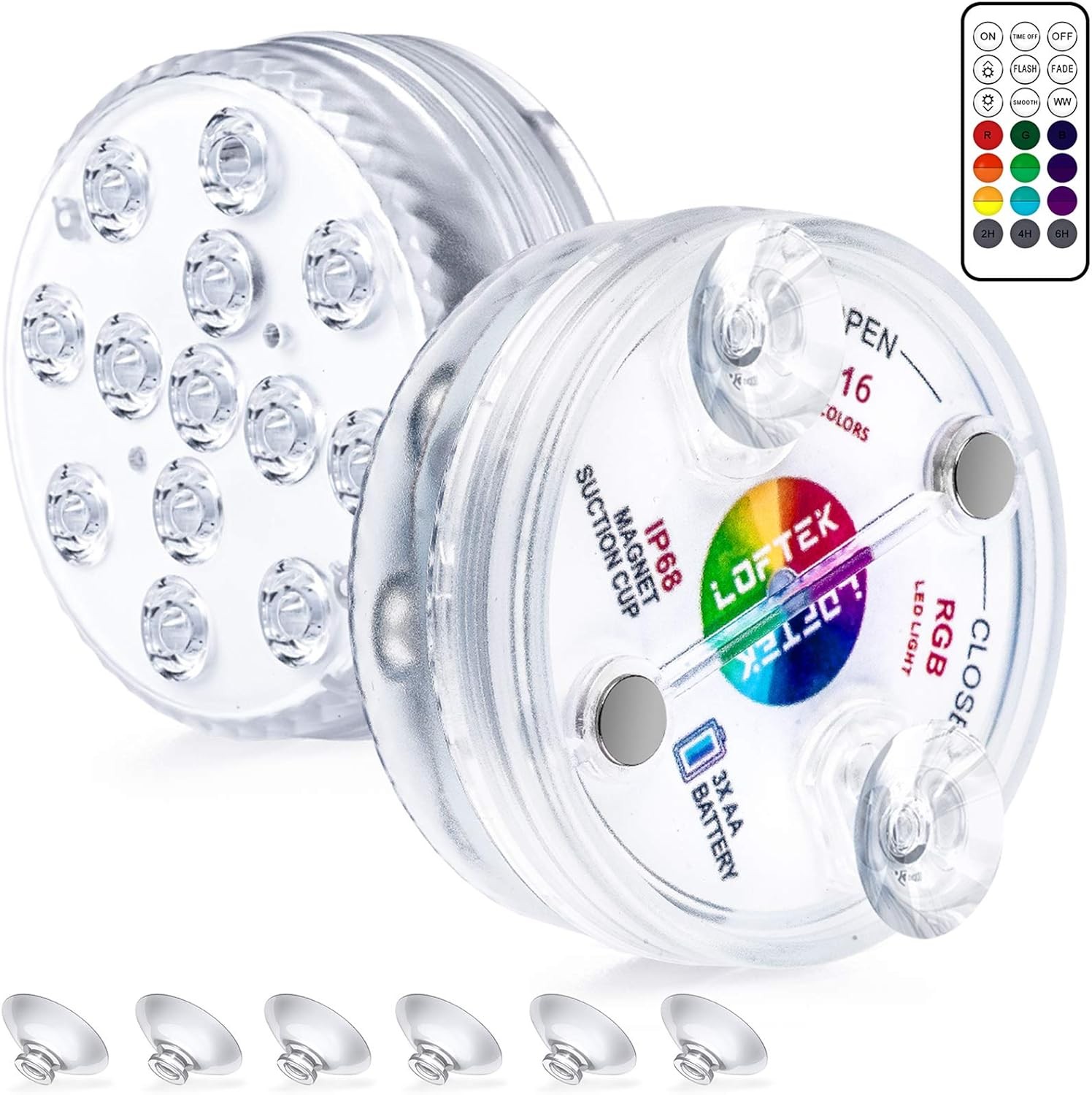 13LED Pool Lights with Remote IP68 Waterproof 16 Color Changing Underwater Light gallery
