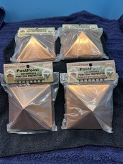 4 Pcs Copper 4″ x 4″ POST CAPS PostPoint, “Decorative post top Protector”, NEW