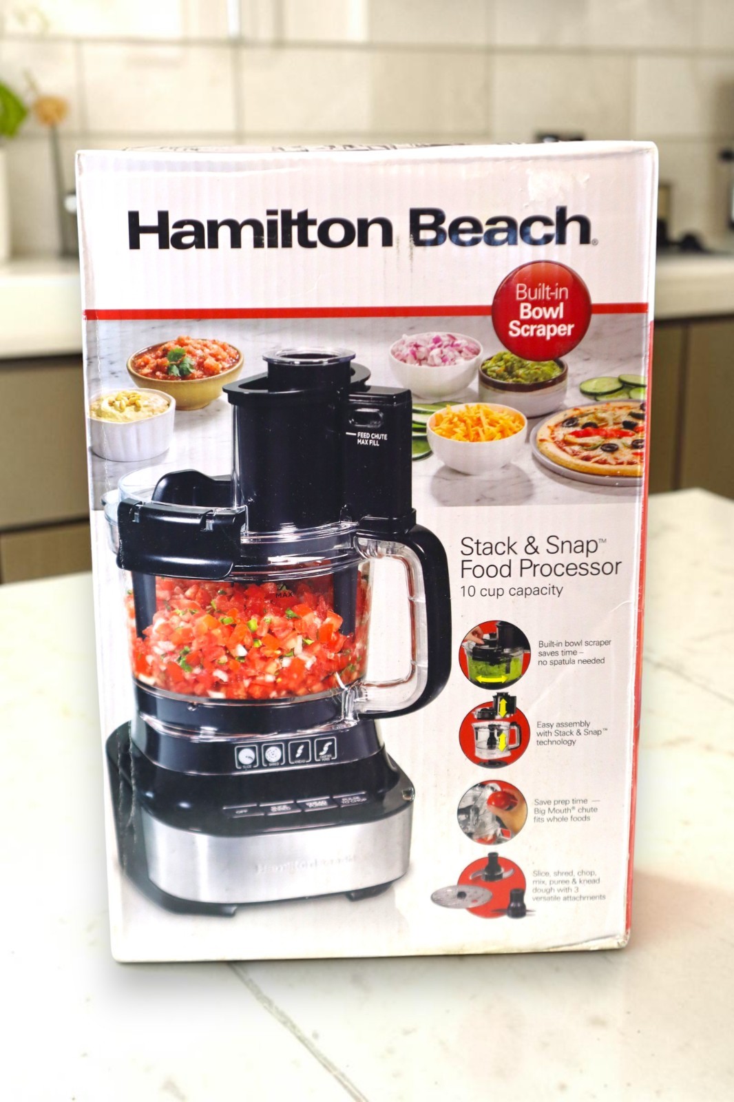 Hamilton Beach Stack & Snap 10-Cup Food Processor, 70723G gallery