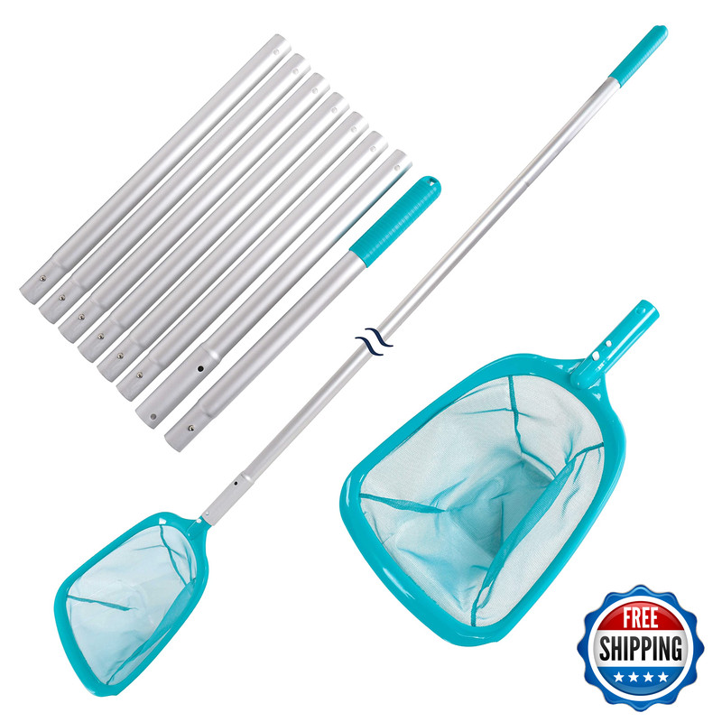 U.S. Pool Supply 11.5 Foot Swimming Pool Leaf Skimmer Net Telescopic Aluminum gallery