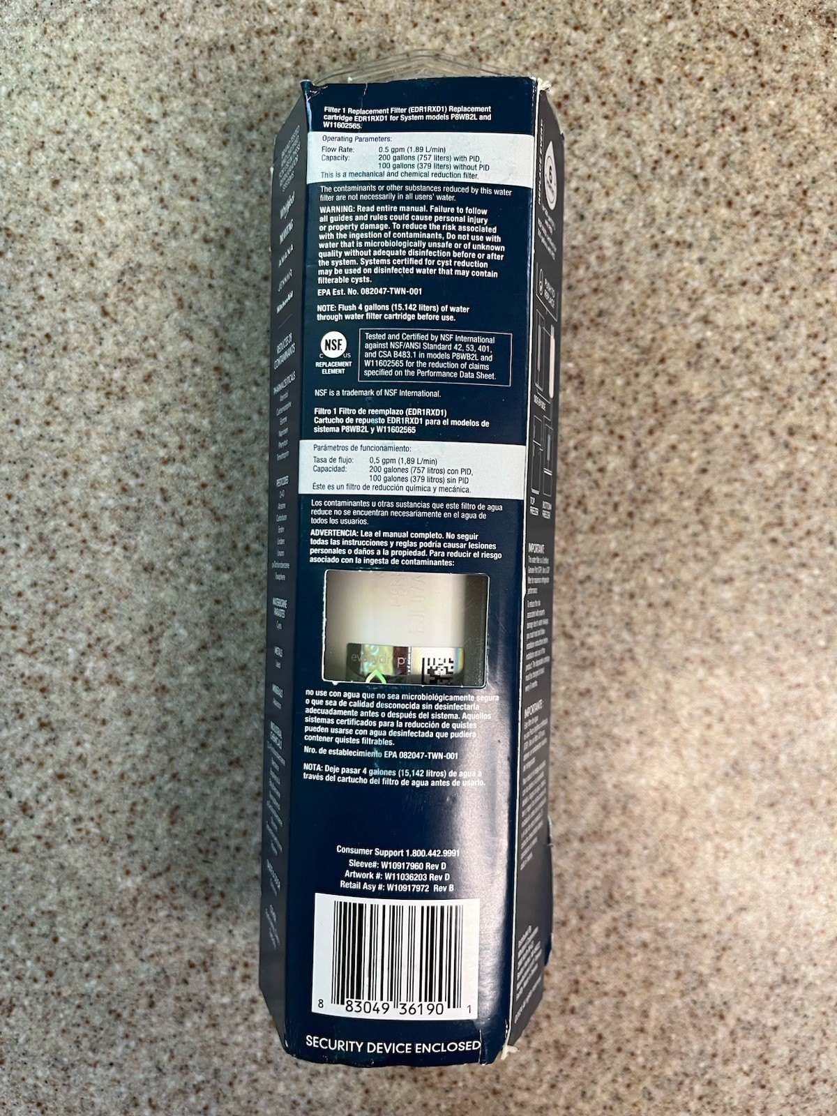 Everydrop EDR1RXD1 Refrigerator Water Filter 1 Whirlpool Maytag Kitchenaid OEM gallery