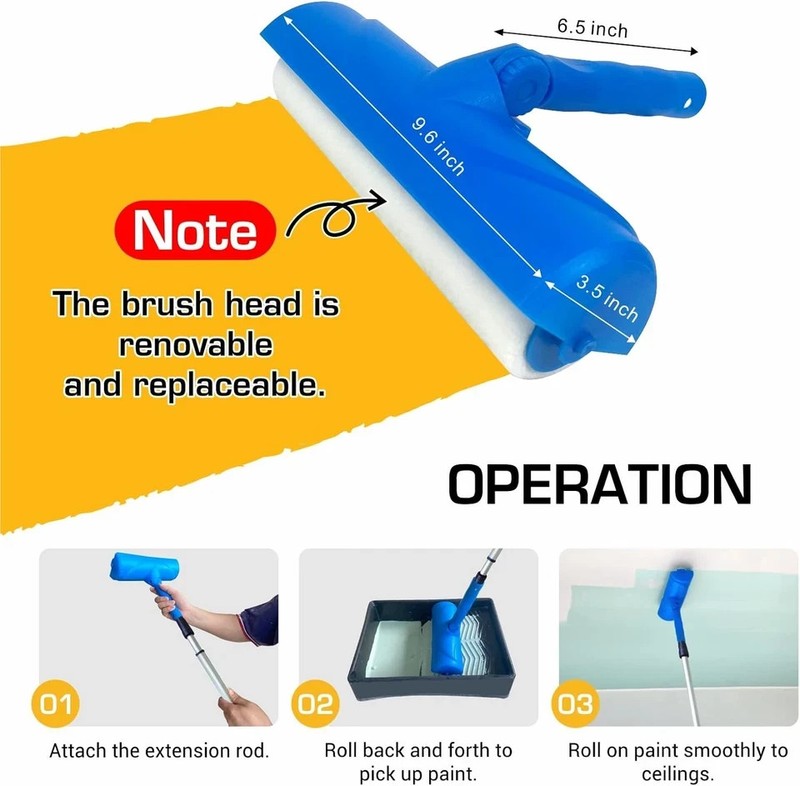 10 Inch Ceiling Paint Roller with Shield Roller and Shield with Adjustable Head gallery