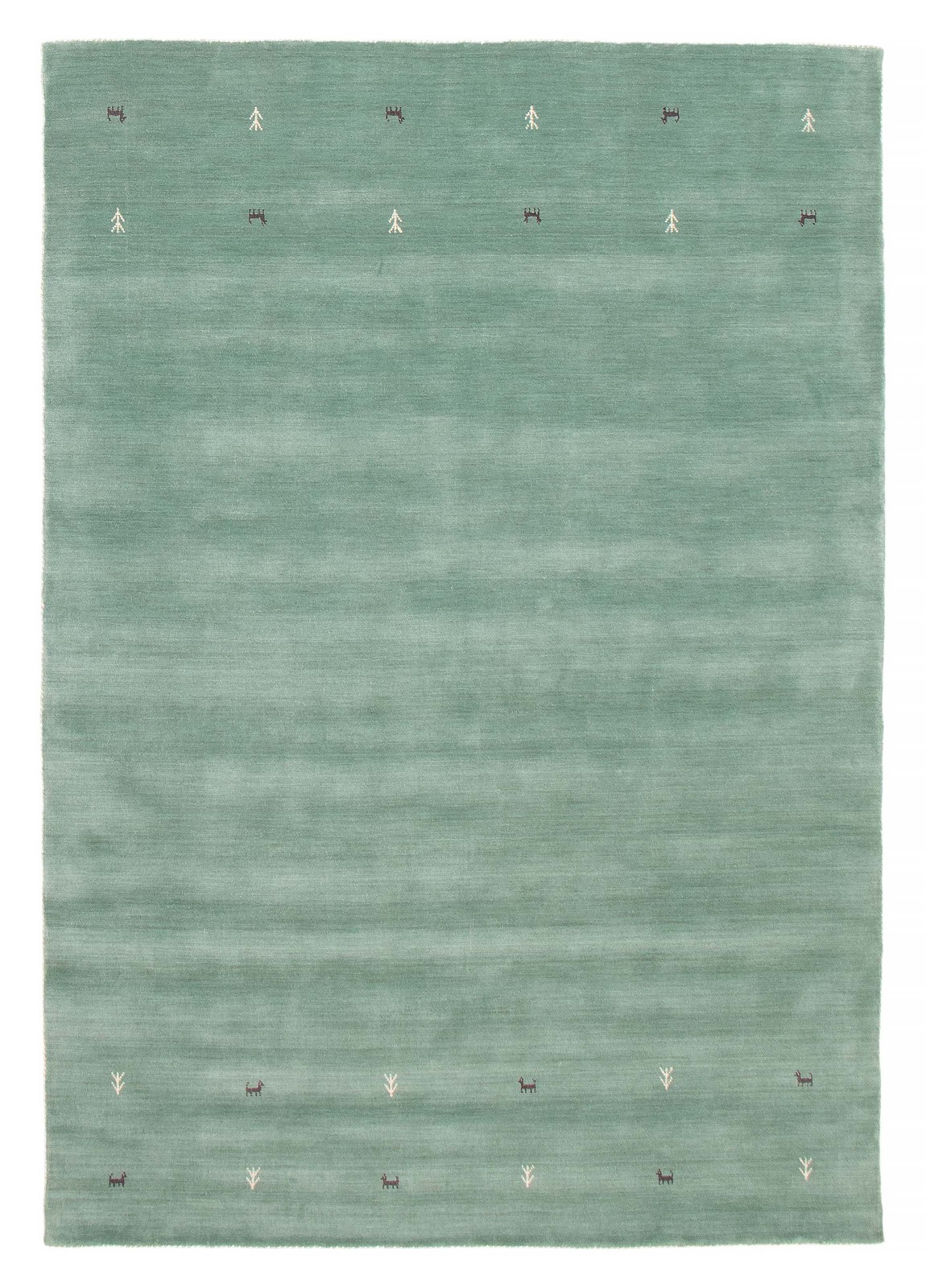 Traditional Light Blue Hand loomed Oriental Carpet 6'7" x 8'0" Area Rug gallery