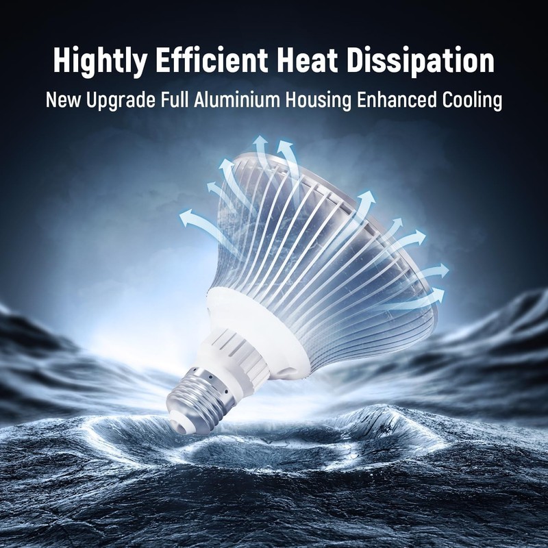 LED Pool Light for Inground Pool 120V 65W White 6500K 6500lm Replace Halogen gallery
