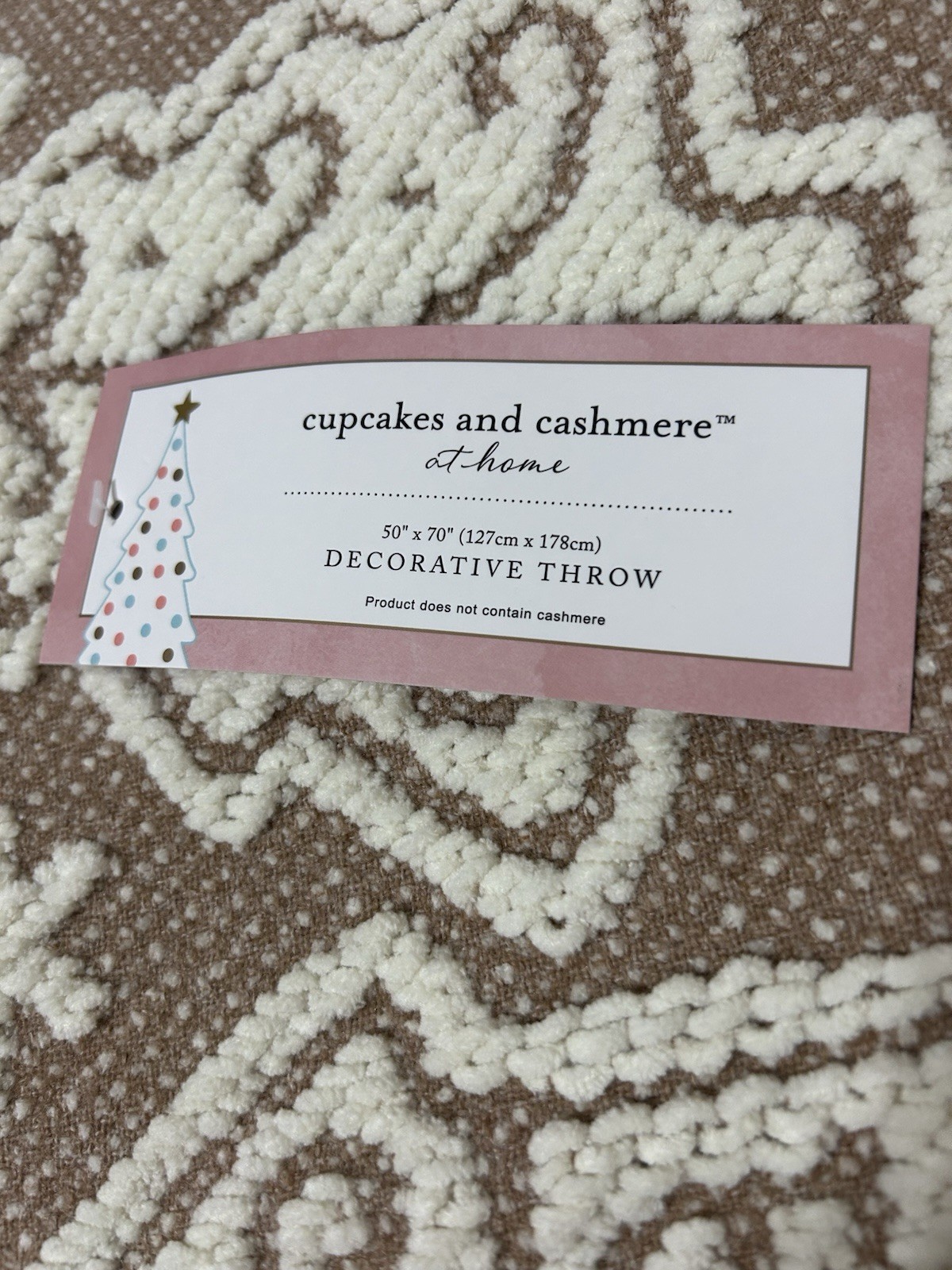 Cupcakes And Cashmere Gingerbread Cookie Throw Blanket Christmas 50”X70” NEW gallery