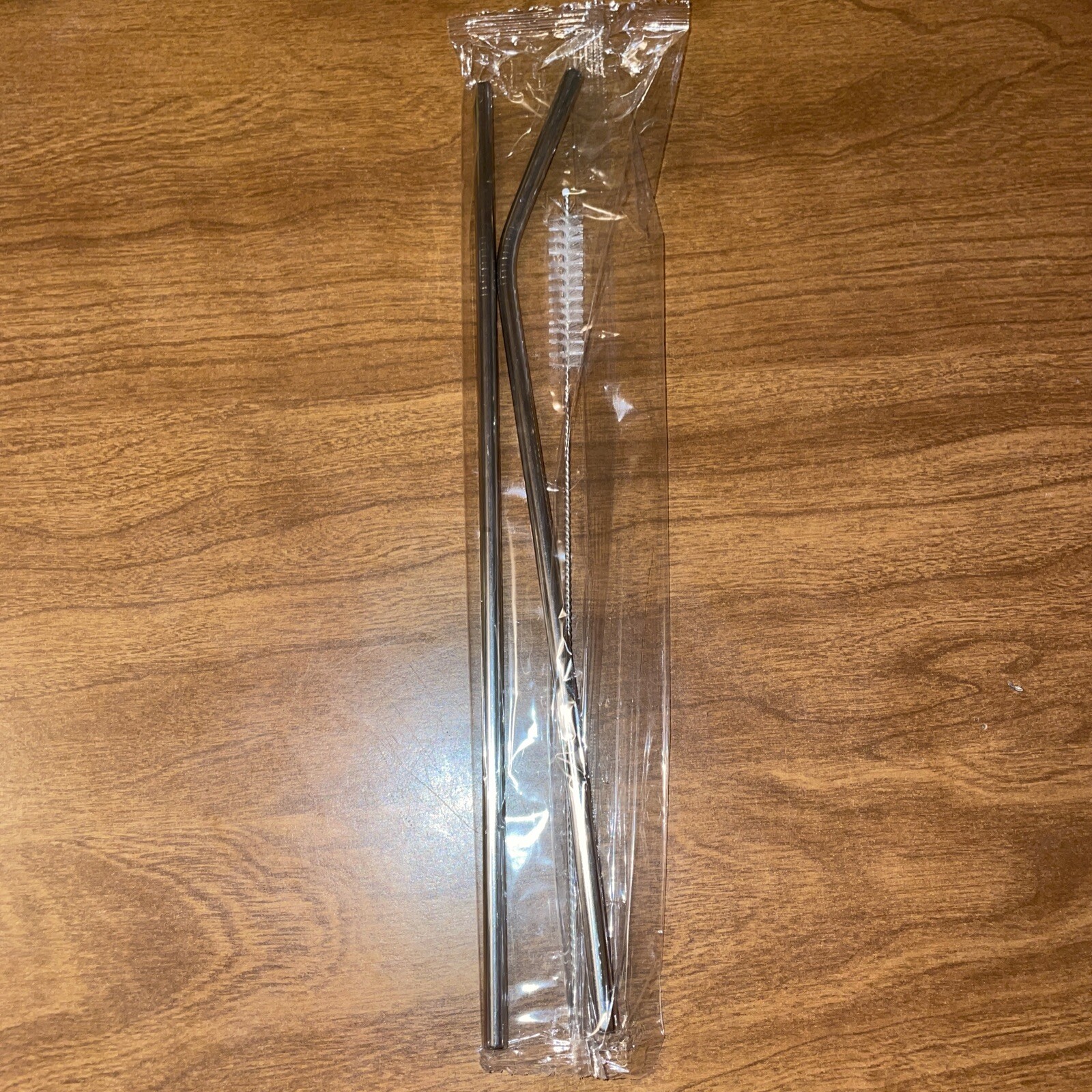 Sealed Three Piece Stainless Metal Straw Set 11 Inches Long gallery