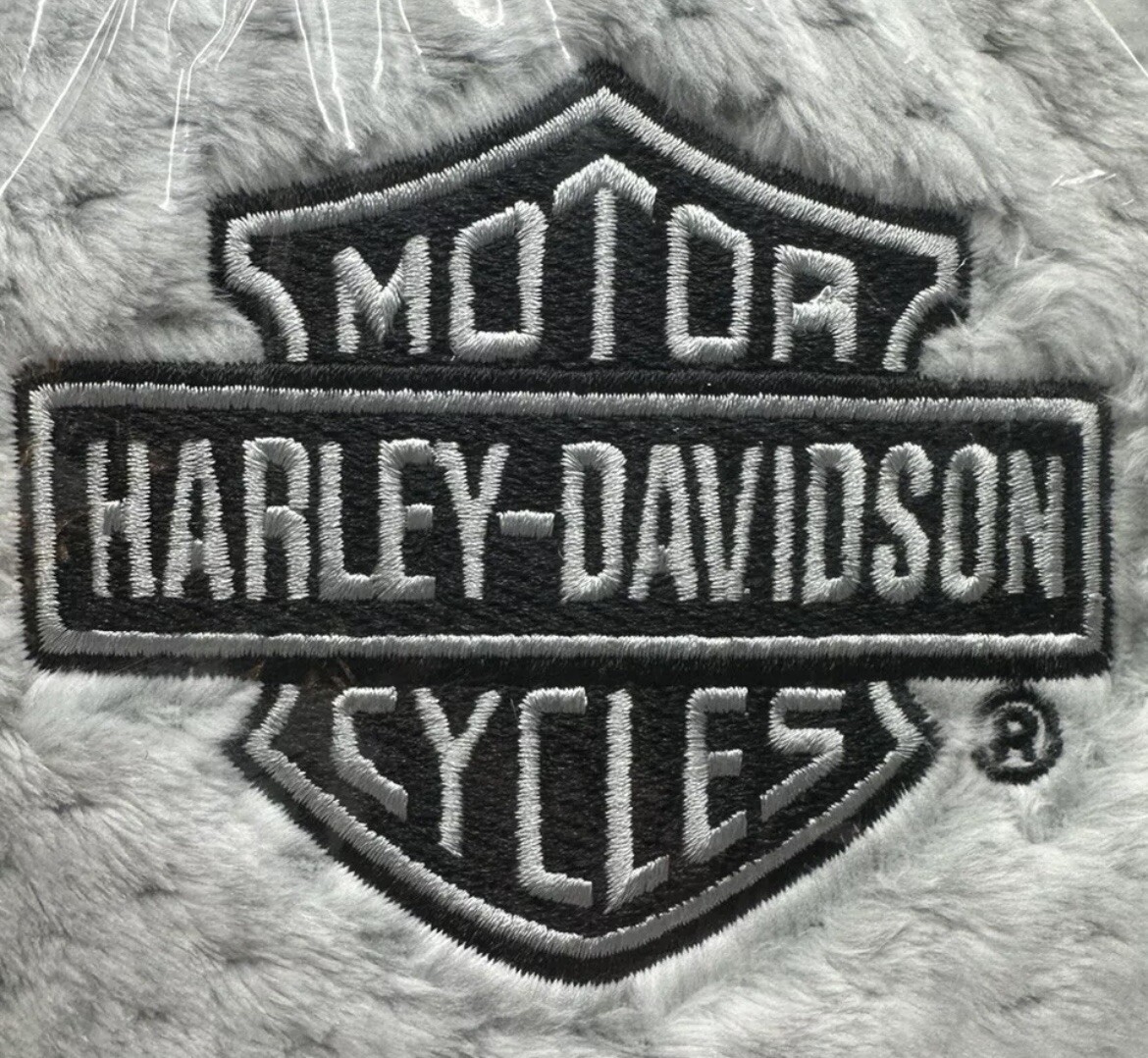 NEW 2023 HARLEY DAVIDSON PLUSH SOFT GREY GRAY 50" x 60" EMBROIDERED BLANKET gallery