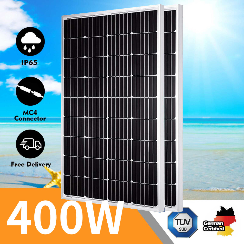 Solar Panel 400W 12V Mono Solar Module Off Grid System RV Boat Rooftop PV Panel gallery