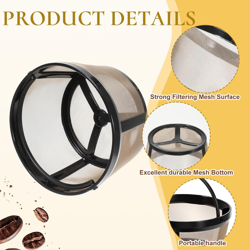2PCS Reusable Coffee Filter Baskets – 4-5 Cup, Fits Mr. Coffee Makers gallery