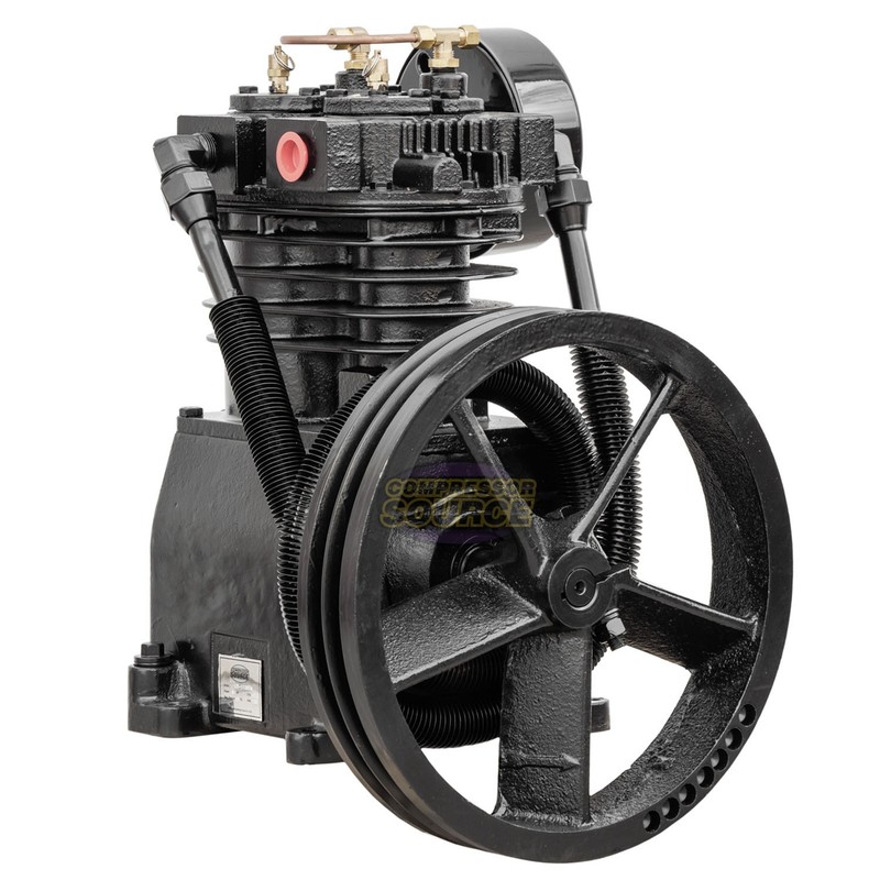 5 HP Replacement Air Compressor Pump 2 Stage 2 Cylinder 19 CFM w/ Head Unloaders gallery