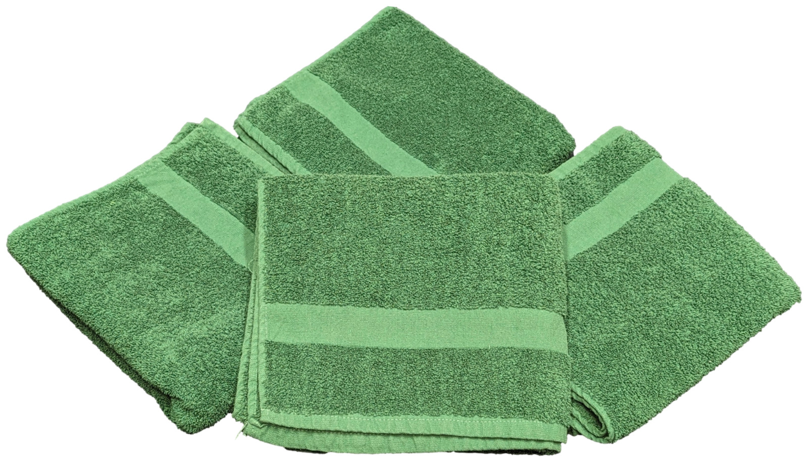 3 Pack Beach Pool Spa Towels Solid Hunter Green 100% Cotton 24" x 50" gallery