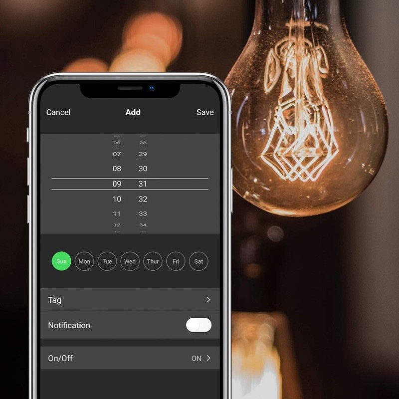 Smart WiFi Dimmer Plug 2 Sockets, Outdoor Smart Outlet Work with Alexa&Google gallery