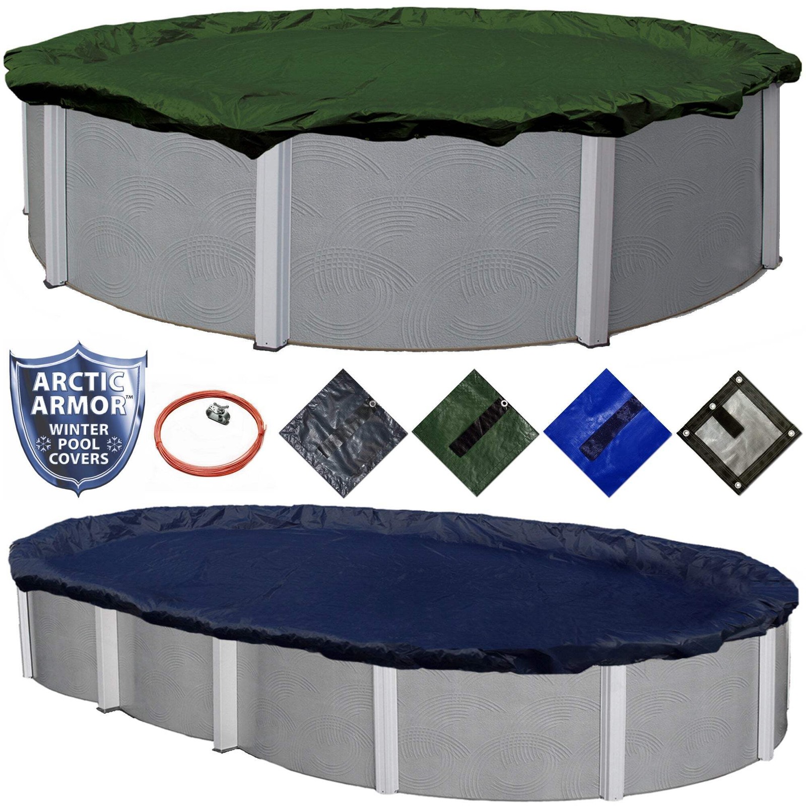 Arctic Armor Above Ground Swimming Pool Tarp Winter Cover Round or Oval gallery