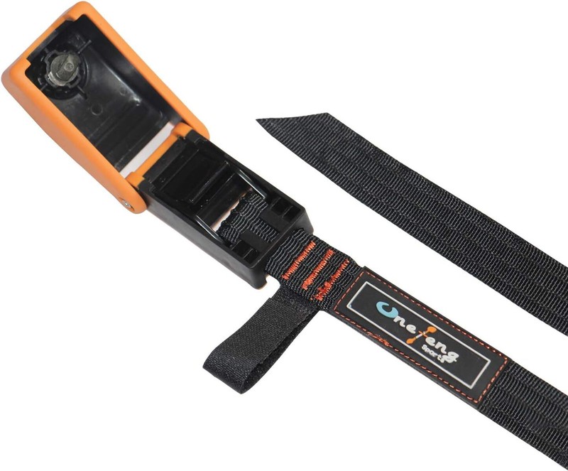Locking Cargo Tie Down Strap 10Ft Black With Steel Core And Silicone Cover gallery