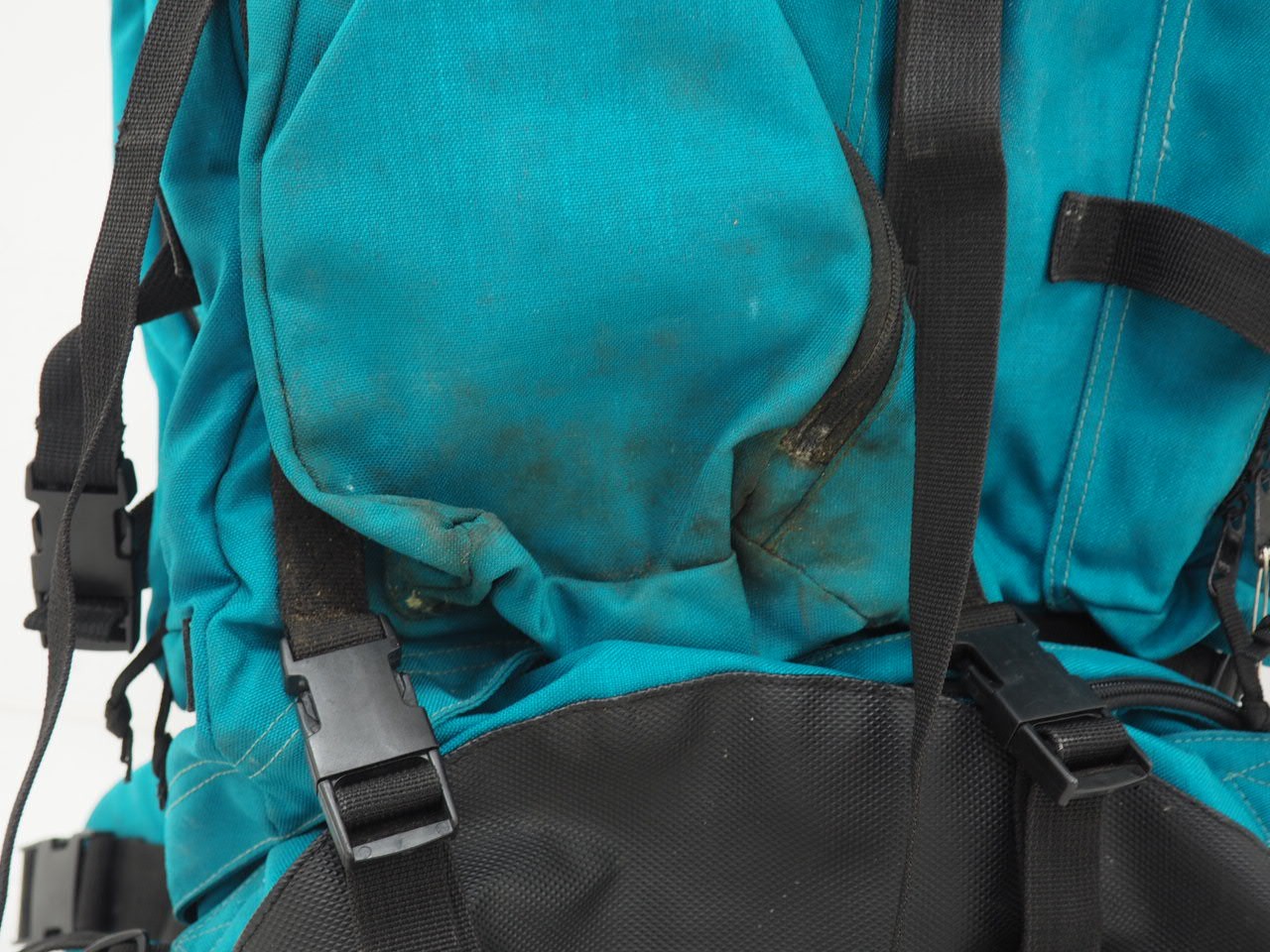 Vintage Unknow Brand Light Blue Large Capacity Internal Frame Backpacking Pack 3