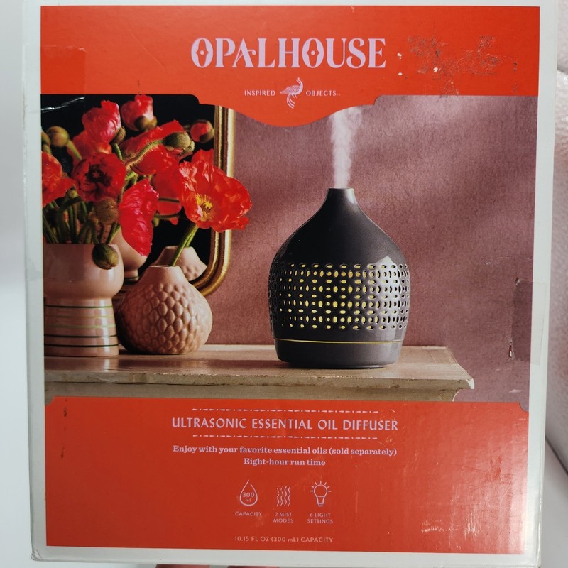 Opalhouse Ultrasonic Essential Oil Diffuser 300ml 2 Mist Modes, 6 Light Setting gallery