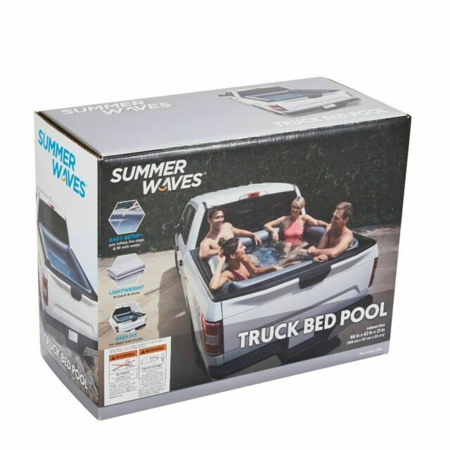 Summer Waves Inflatable Truck Bed Pool, Measures 66" x 62" x 21" gallery