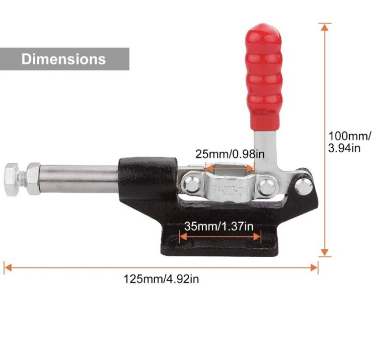 Pull Push Action Toggle Quick-Release Clamp 500 lbs/227kg Holding 32mm Stroke gallery