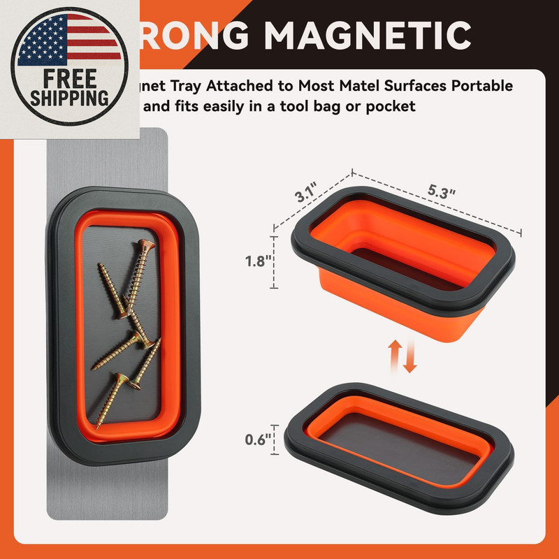 4-Pack Magnetic Pick-Up Tool Set with Tray | Telescoping & Flexible Magnet Kit gallery