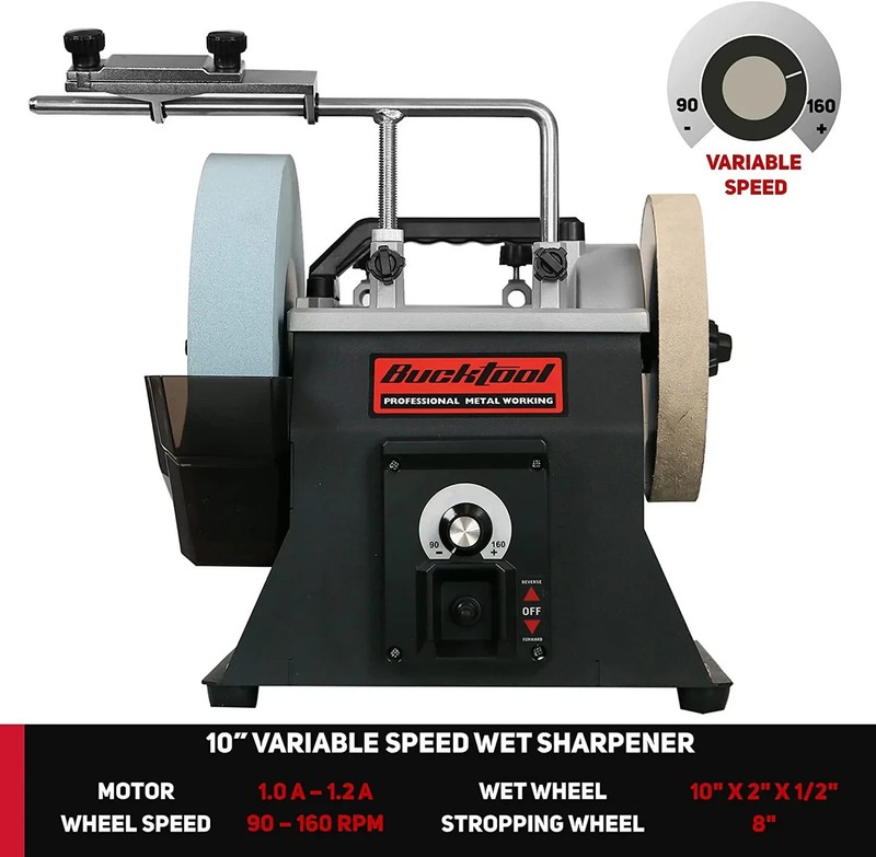 BUCKTOOL 10" Variable Speed Wet Grinder Sharpener ,Water Cooled knife Grinder gallery