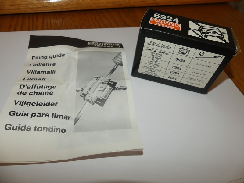SANDVIK Windsor 6924 Chainsaw Sharpening Guide - Made in Sweden - NEW! gallery