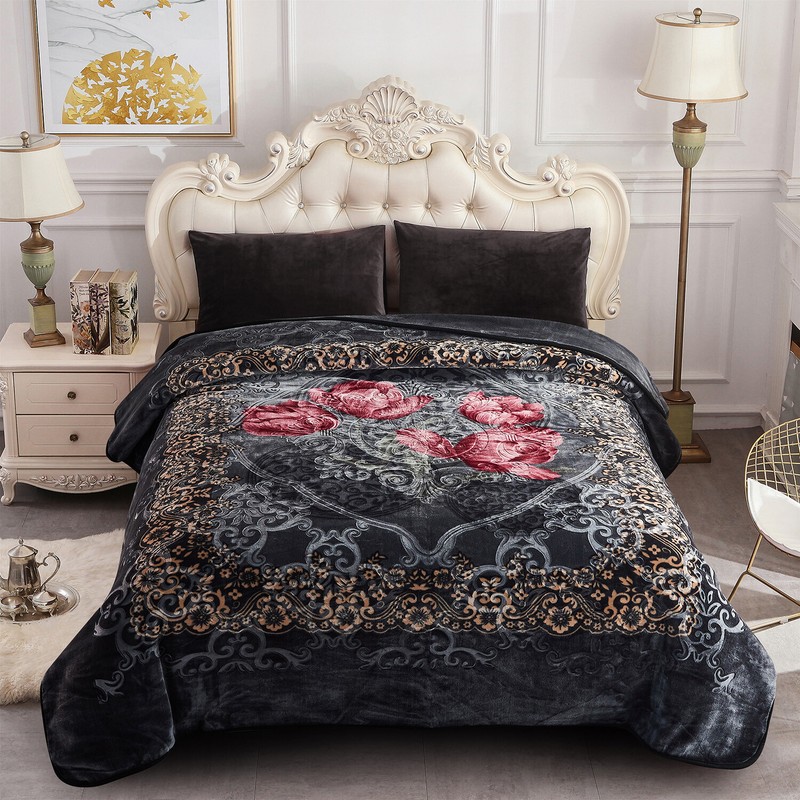 Heavy Thick Ultra Warm Soft Plush Bed Blanket Mink Blanket Winter King Size 9lbs gallery