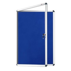 VIZ-PRO Tamperproof Lockable Noticeboard, Silver Aluminium Frame, 36 in x 24 in