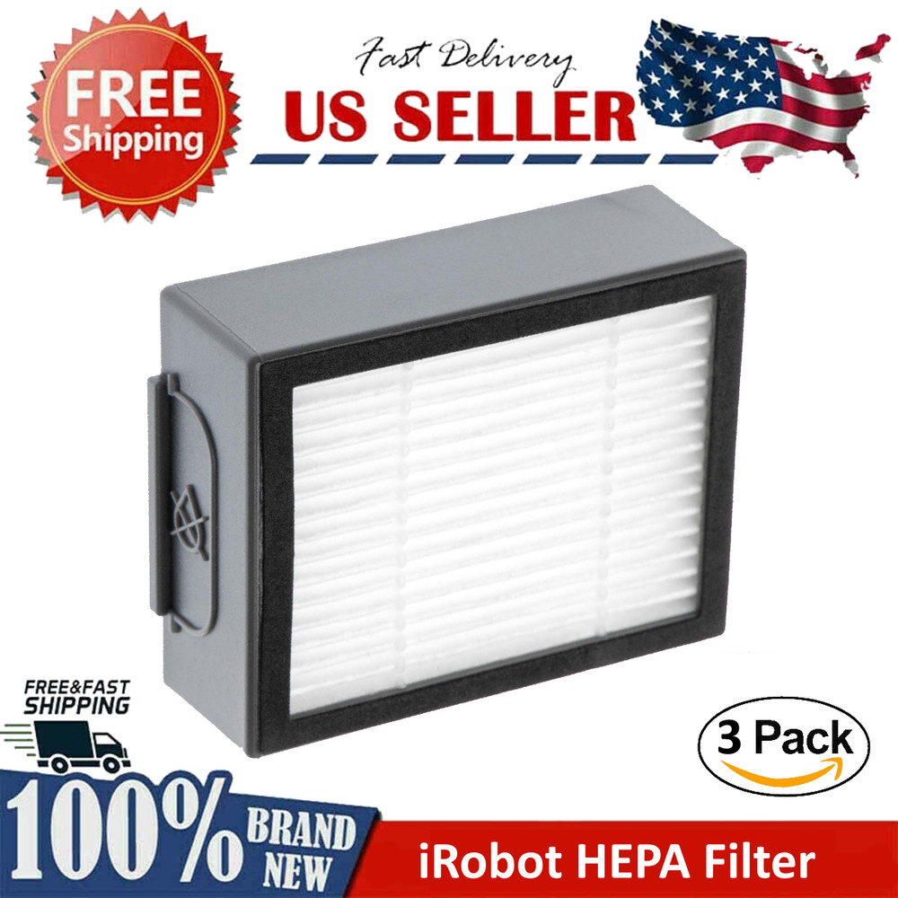 3 Pack Vacuum HEPA Filter Replacement for iRobot Roomba I-Series i3 i4 i6 i7 i8