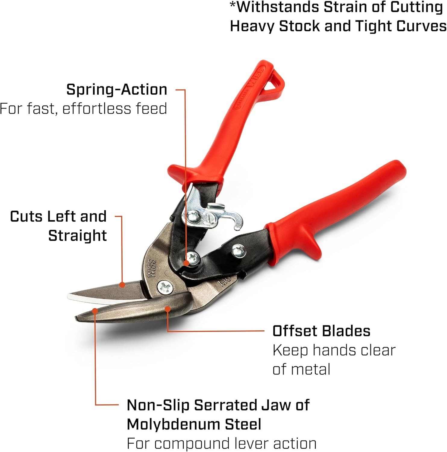 Crescent Wiss 9-1/4" Metalmaster Offset Straight and Left Cut Aviation Snips - M gallery