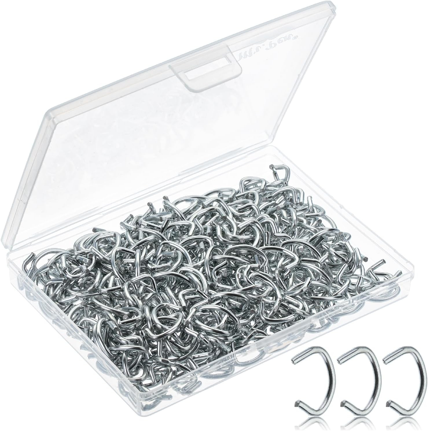 360-Pack Galvanized Hog Rings – 1/2" Heavy Duty Fasteners for Upholstery & Fenci gallery