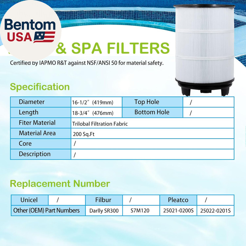 ® S7M120 System 3 Inner and Outer Pool Filter, Compatible with 25021-0200S & 250 gallery