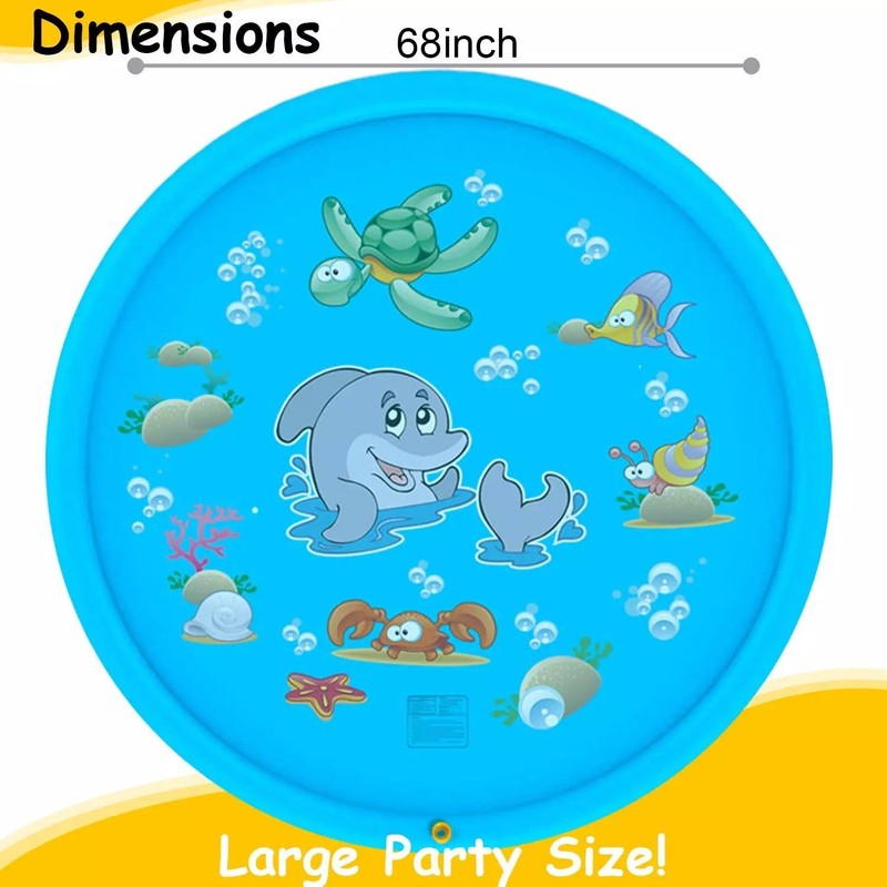Durable Children's Water Spray Pool Mat | Splash Play Pad Mat | Water Spray Pool gallery
