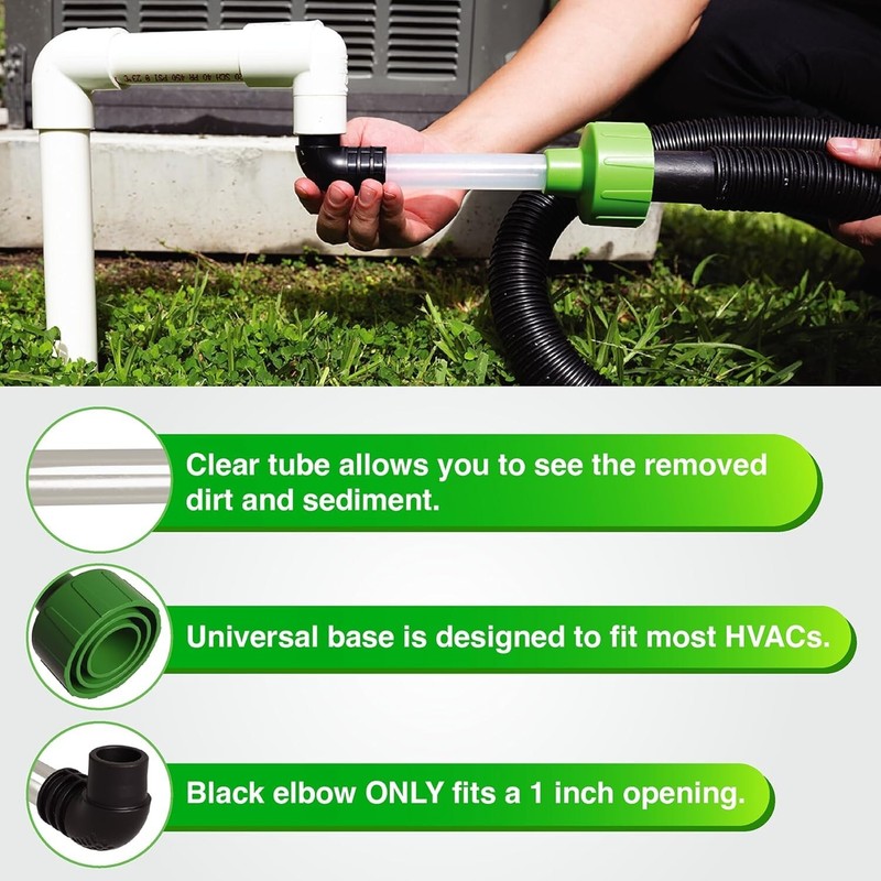 AC Drain Line Cleaner Adapter Evacuates & Unclog AC Drain Line - HVAC to PVC AC gallery