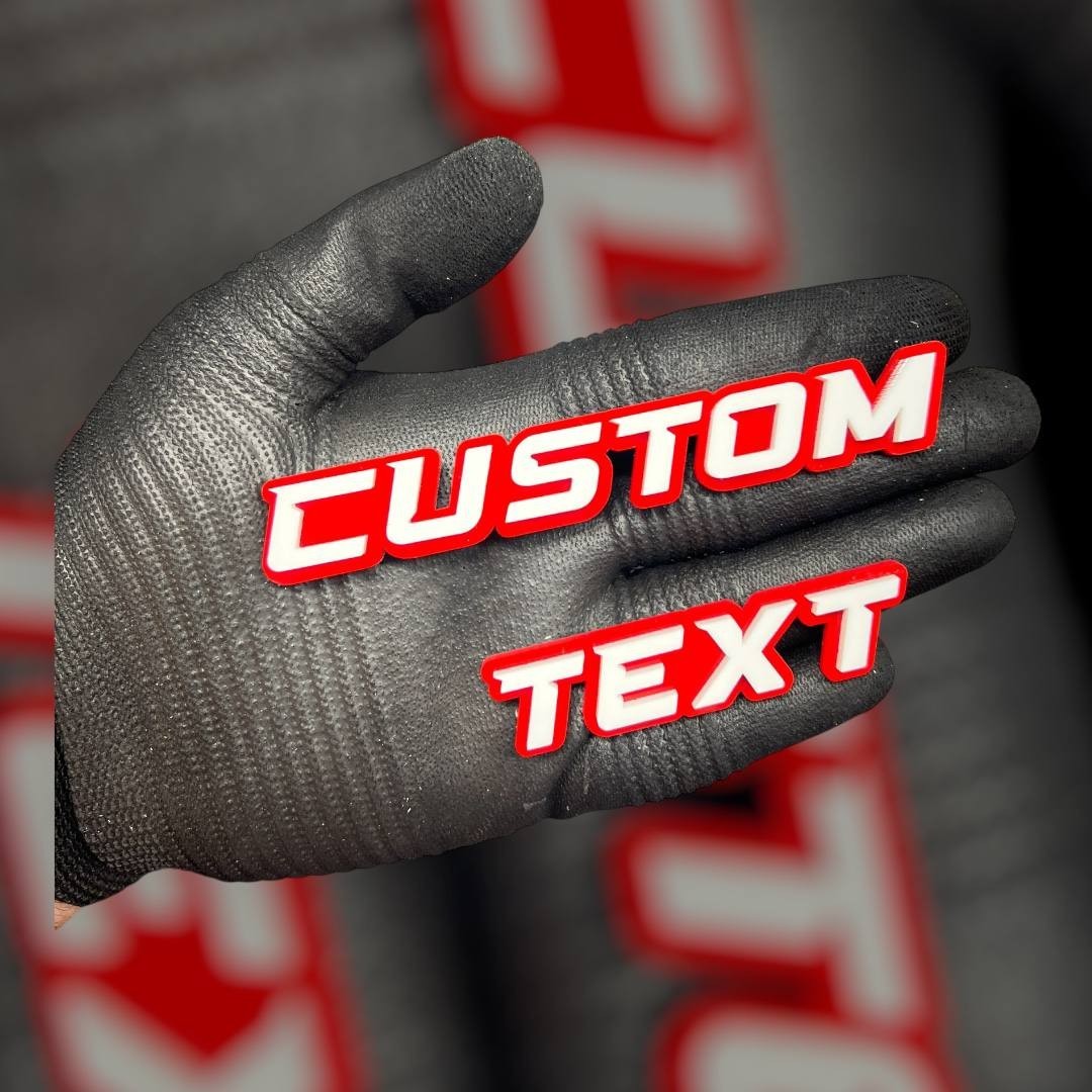 Personalized Car Emblem Badge – Custom Text, Multi-Color Acrylic gallery