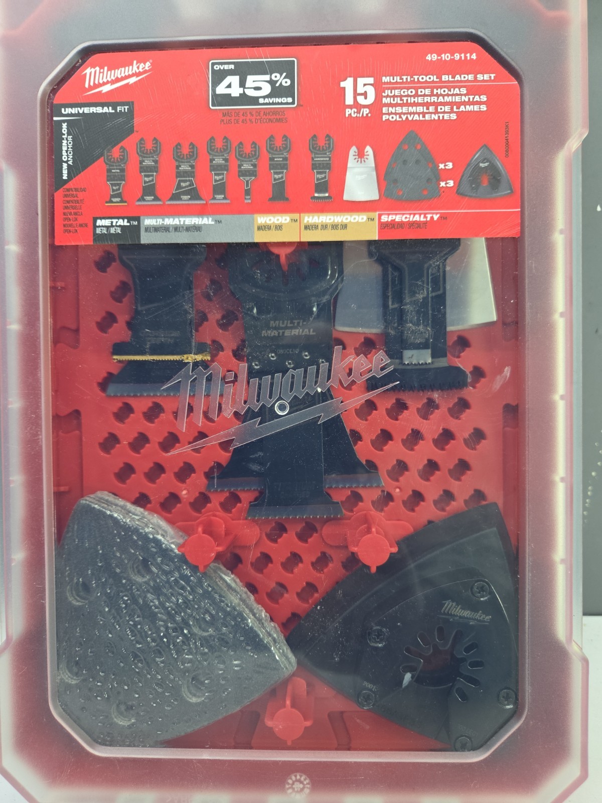 Milwaukee Multi-Tool Blade Variety Kit w/ Case 15pc (49-10-9114) gallery