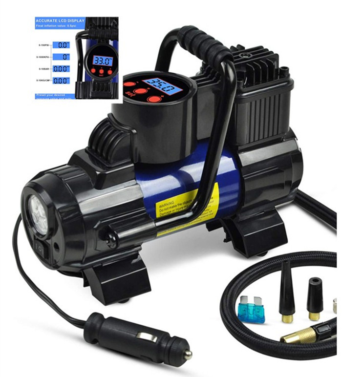 Portable Air Compressor Pump For Car Mini Tire Inflator Motorcycle 120W 150 PSI gallery