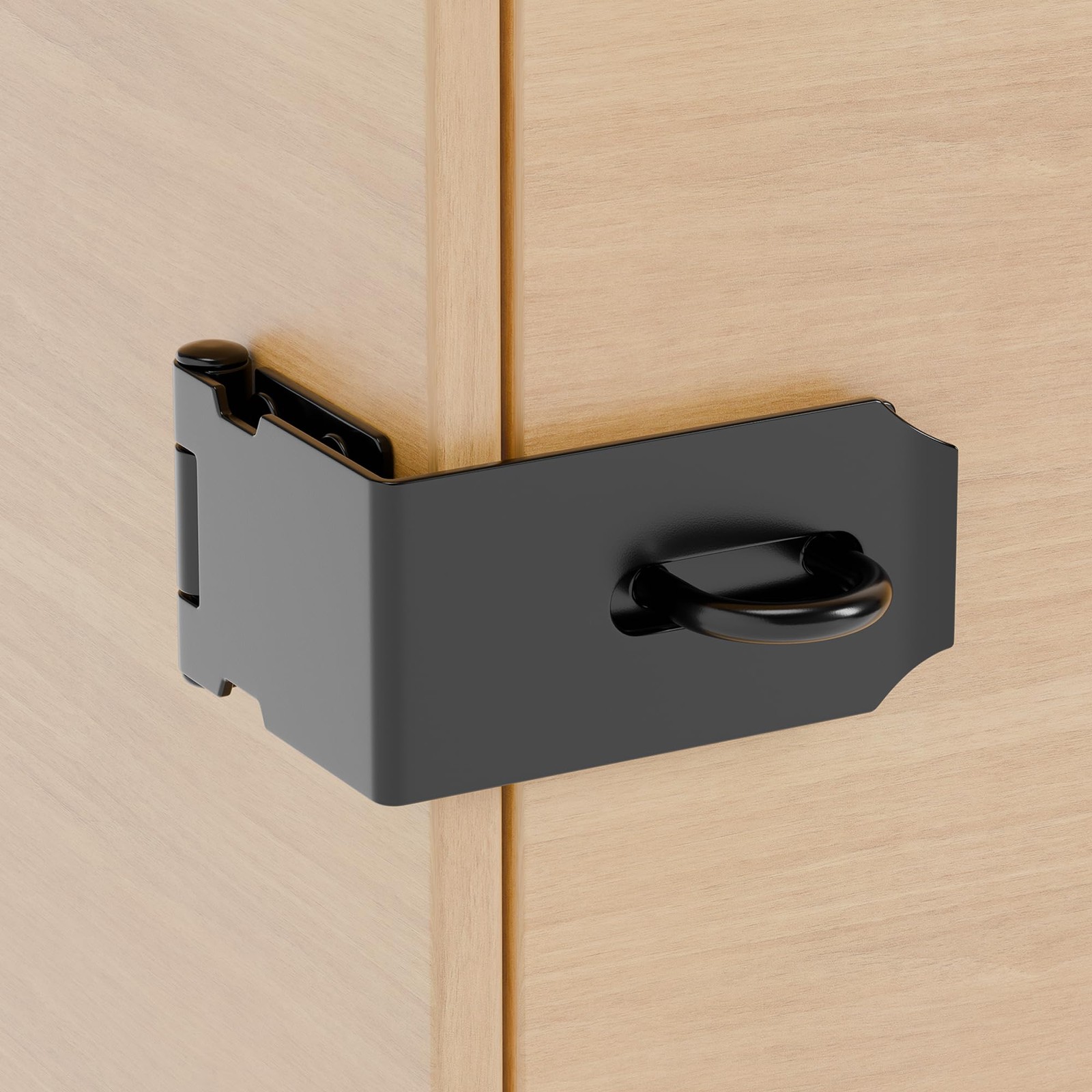5 Inch Door Hasp Latch, 90° Right Angle Heavy Duty Stainless Steel Padlock Latch gallery