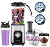 KOIOS Blender/Food Processor Combo Max 1000W, 4 in 1 34oz Pitcher, 22oz Trave... gallery