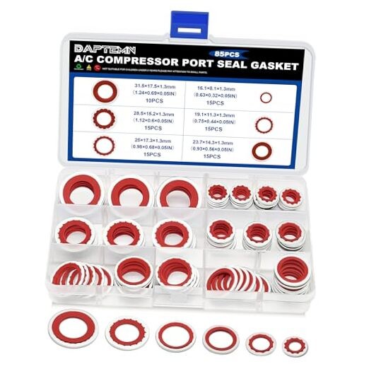 85PCS A/C O-Ring Assortment Kit, 6 Size Air Conditioning 85PCS A/C O-Ring Red gallery