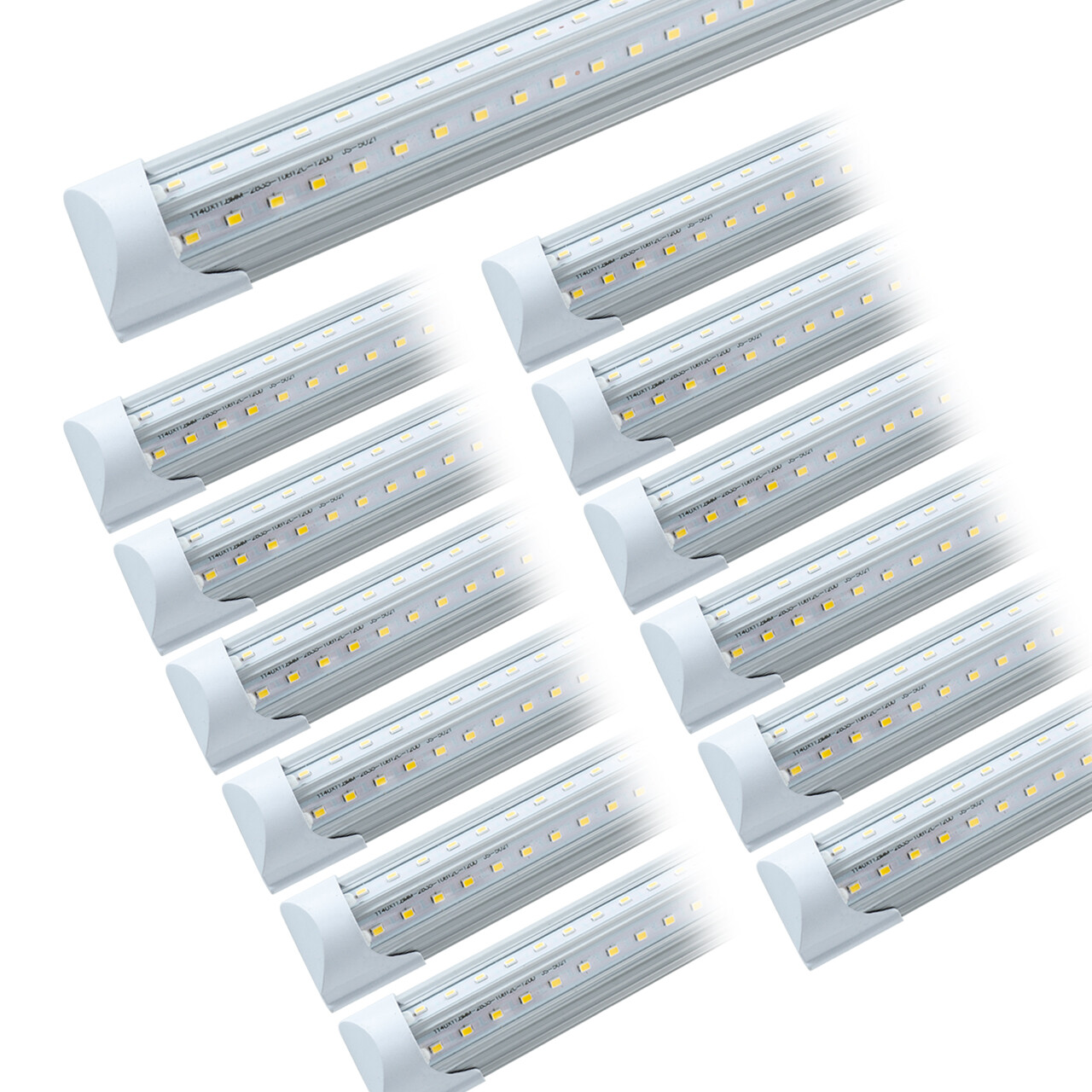 12 Pack T8 4ft LED Shop Light 40W 6000K High Output Integrated Tube Light Clear gallery