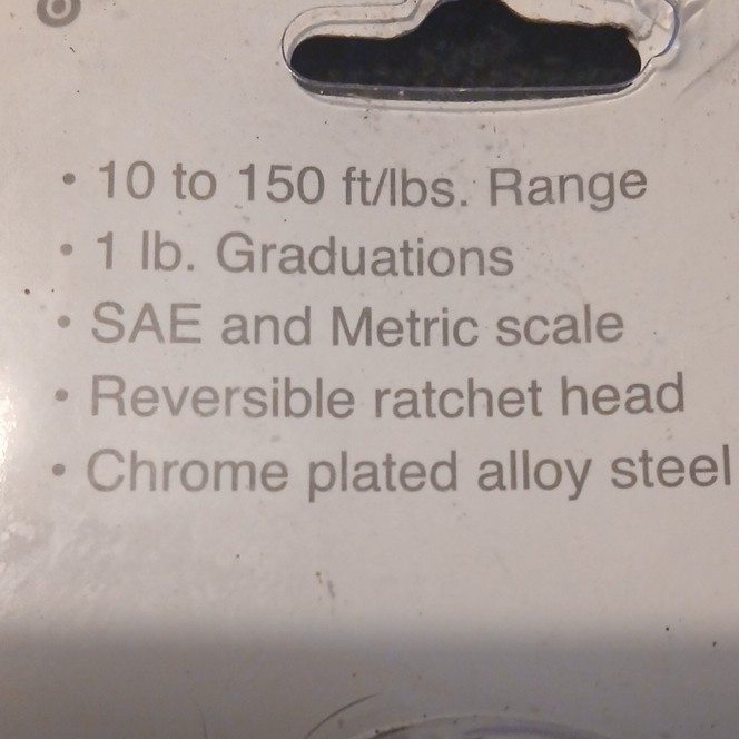 PT M200DB 1/2 in Drive Click Torque Wrench 10-150 ft-lbs Reversible Chrome gallery