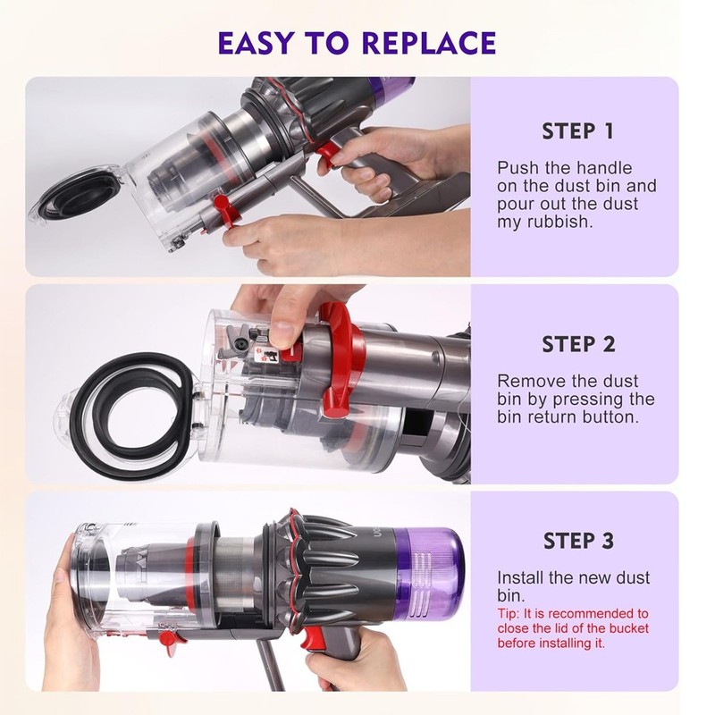 Release Bin Vacuum Cleaner Canister for Dyson SV20 V12 Detect Slim/SV18 V10 gallery