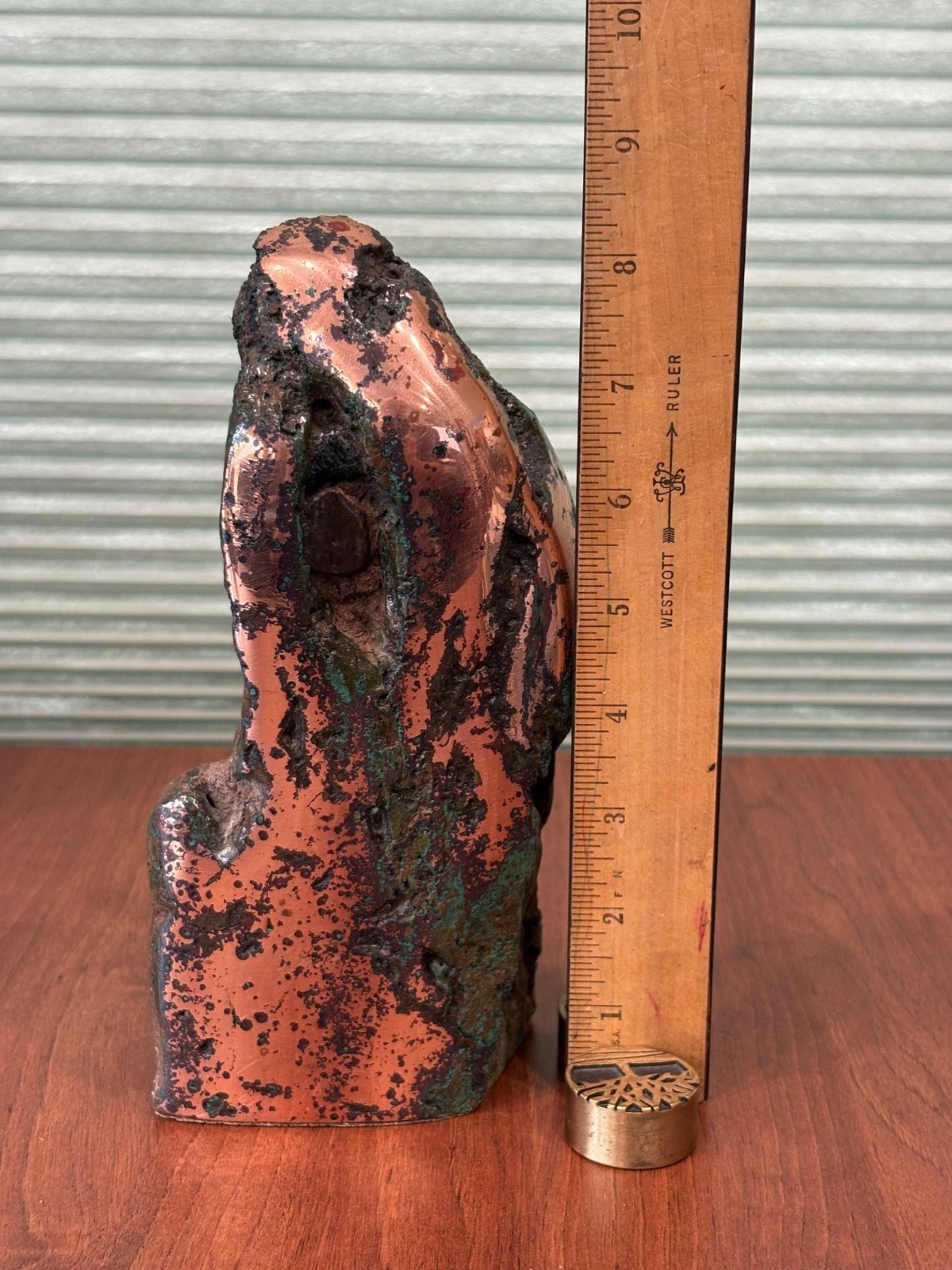 Rare 11 lb 3oz Large Michigan Native Float Copper Specimen - Polished Face Decor gallery