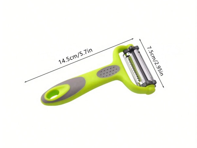1pc Rotatable Fruit & Vegetable Peeler - Multifunctional Slicer & Shredder Tool gallery