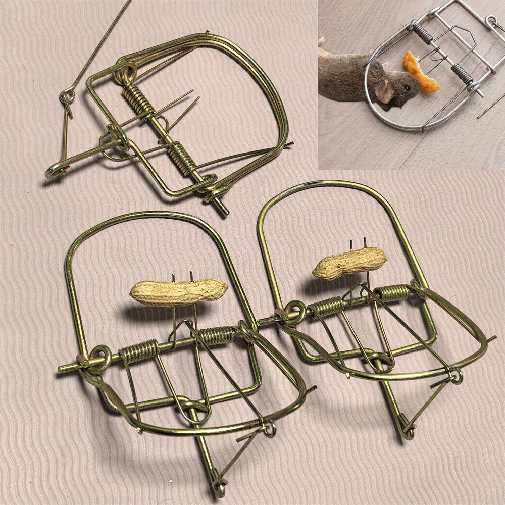 3 Units Small Animals Spring Traps Catch Traps Mouse Trap Rodent for Rabbit Rat gallery