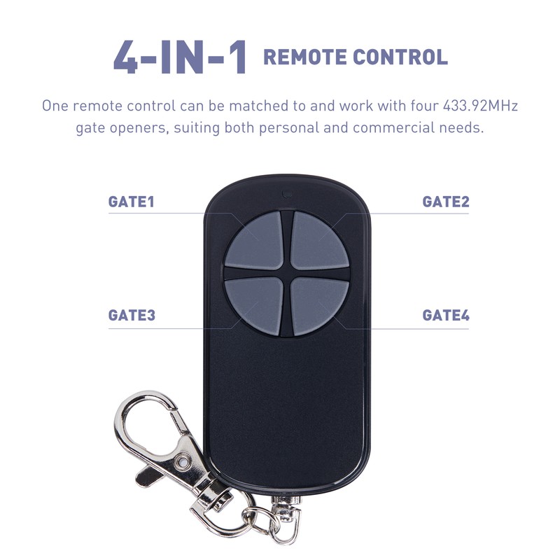 Remote Control Wireless Backup Key for 433.92MHz Automatic Sliding Gate Opener gallery