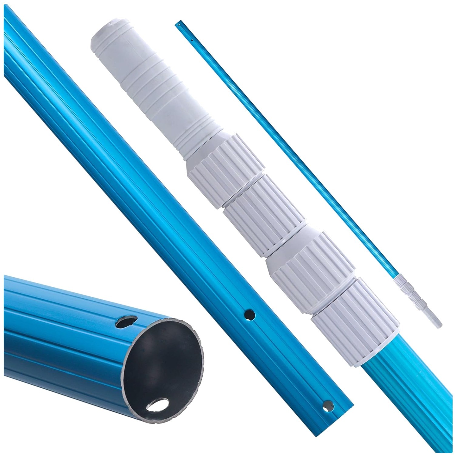 12ft Aluminum Telescopic Pool Pole Kit gallery