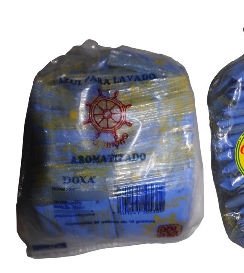 50 Sobres Blanqueador Azul Para Lavado El Timón De 10g C/u gallery
