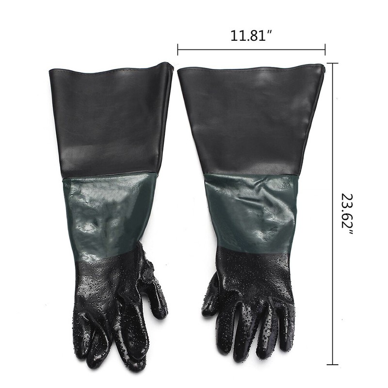 24"x8" Replacement Labour Protection Gloves For Sand Blasting Cabinet Sandblast gallery